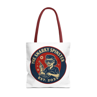 Tech Queen Snarky Spinster Tote Bag - Fun Grocery Bag, Gift for Feminists, Retro Style, Sustainability, Everyday Use