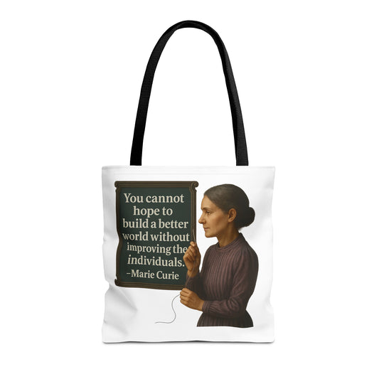 CurieTote Bag, Vintage Americana Style, Ideal for, Shopping, Travel, Eco-Friendly Bag