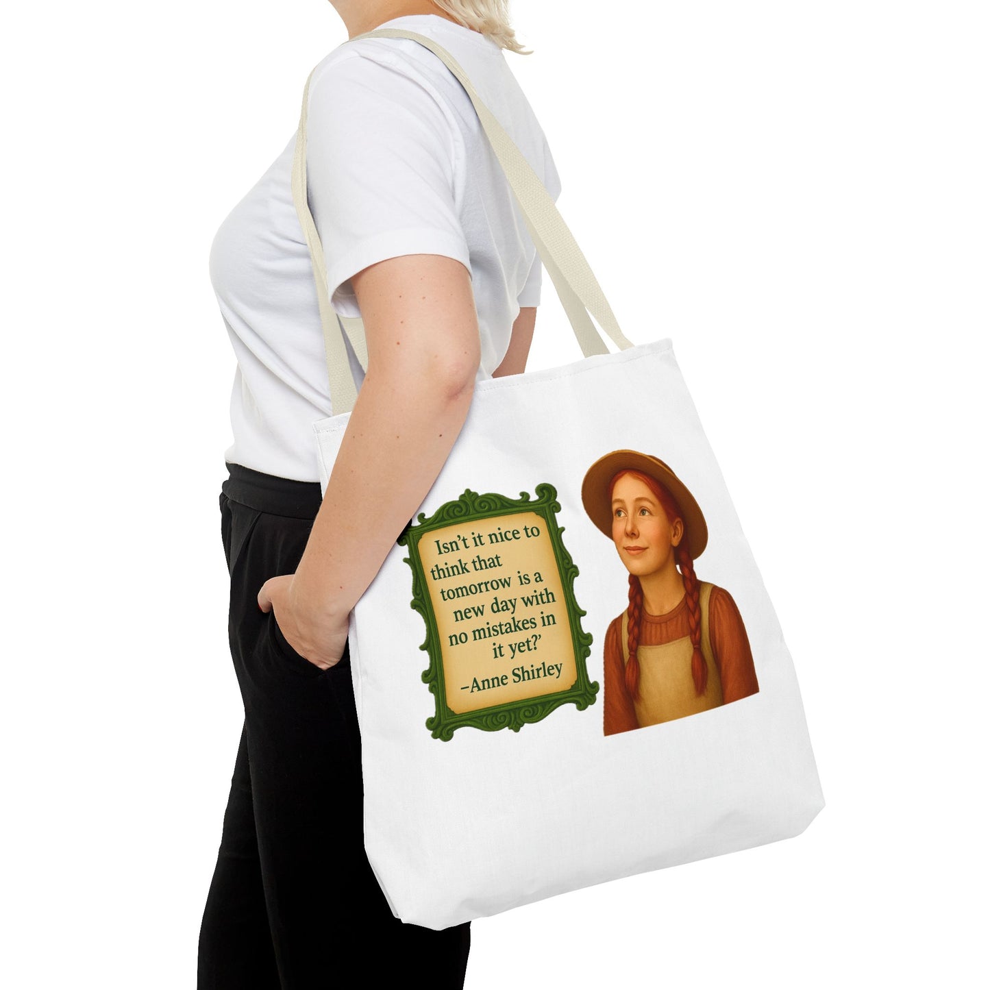 Anne Shirley Tote Bag - The Snarky Spinster, Book Lover Gift, Funny Library Bag, Reading Accessory, Literary Pun Design, Gifts for Readers