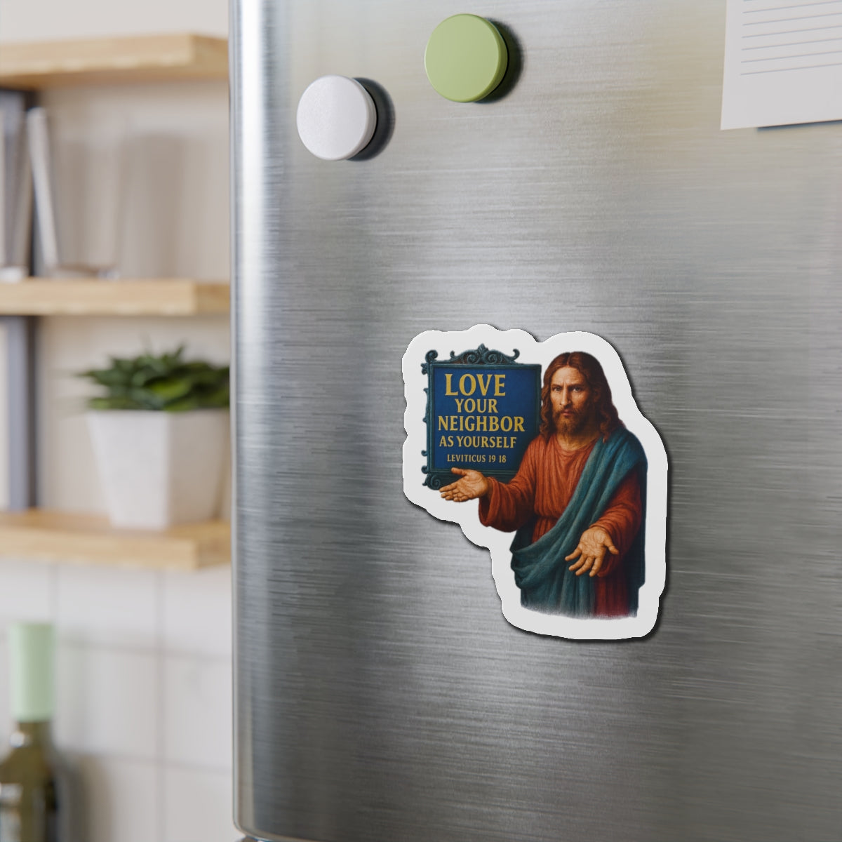 JC Die-Cut Magnet - Fun Home Decor, Gift for Crafters, Quirky Kitchen Decor, Artsy Refrigerator Magnet, Unique Gift Idea