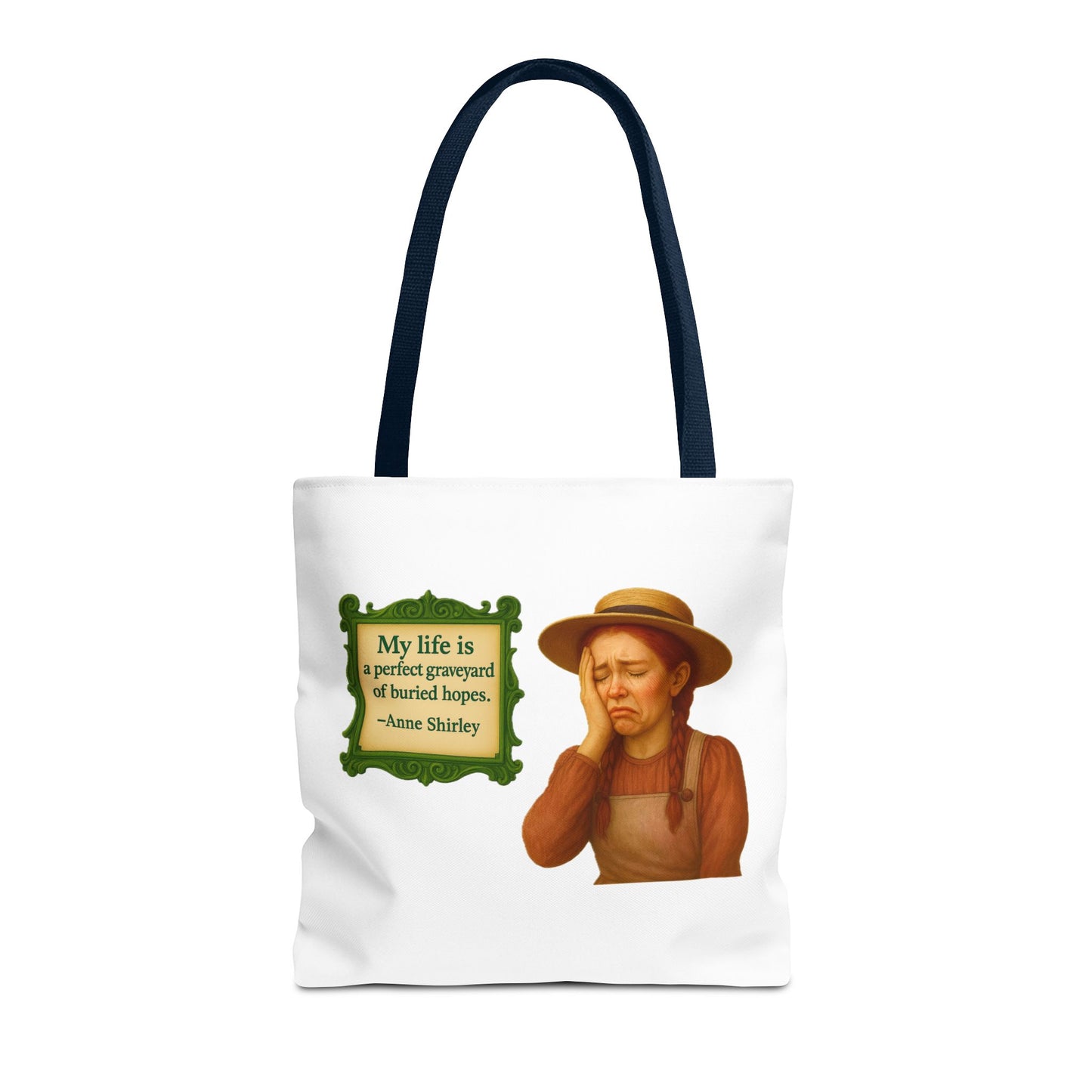 Anne Shirley Tote Bag - The Snarky Spinster, Book Lover Gift, Funny Library Bag, Reading Accessory, Literary Pun Design, Gifts for Readers