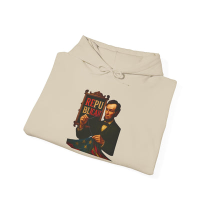 Lincoln Sweatshirt - Unisex Cozy Hoodie, Inspirational Gift, Everyday Style, Casual Wear, Art Design