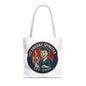 Coffee Crazed Snarky Spinster Tote Bag - Fun Grocery Bag, Gift for Feminists, Retro Style, Sustainability, Everyday Use