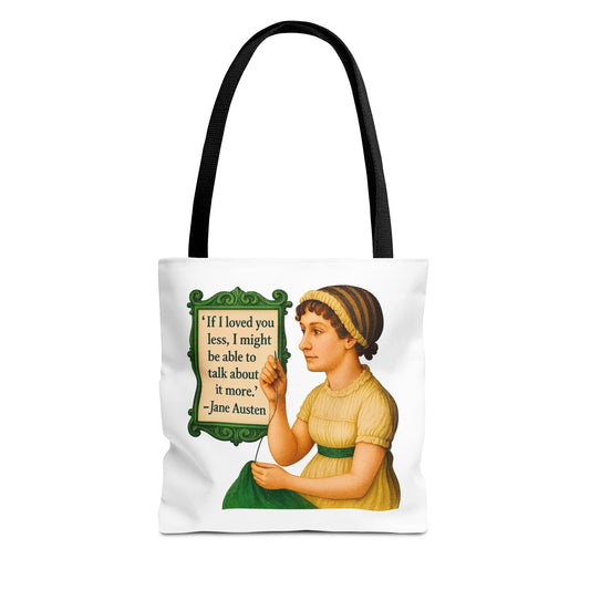 Jane Austen Tote Bag, Vintage Americana Style, Ideal for, Shopping, Travel, Eco-Friendly Bag