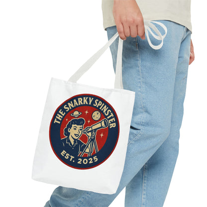 Copy of Patriotic Snarky Spinster Tote Bag - Fun Grocery Bag, Gift for Feminists, Retro Style, Sustainability, Everyday Use