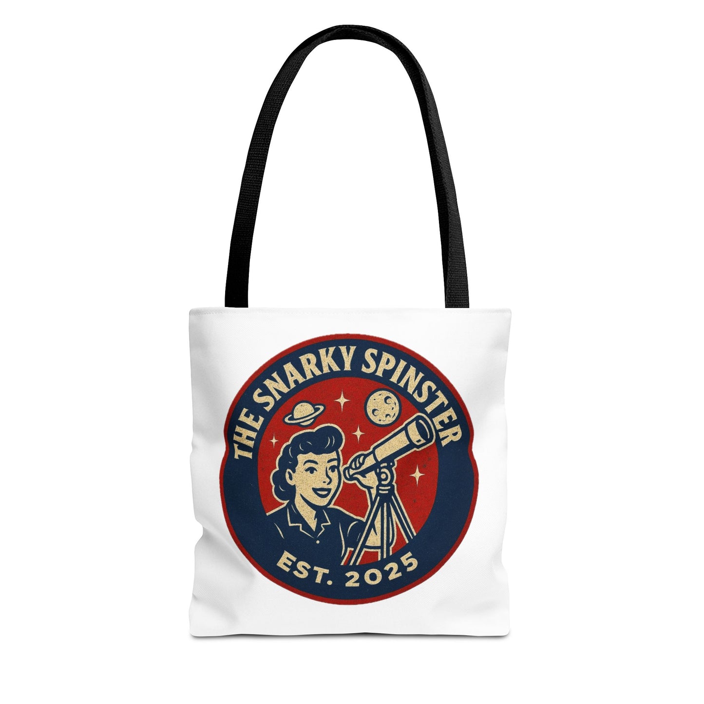 Copy of Patriotic Snarky Spinster Tote Bag - Fun Grocery Bag, Gift for Feminists, Retro Style, Sustainability, Everyday Use