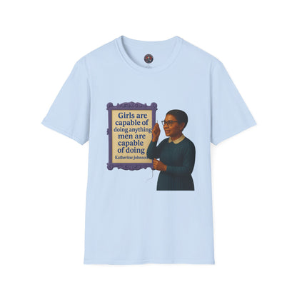 Unisex Softstyle T-Shirt - Katherine Johnson, Inspirational Tee, Gift for Activists, Comfortable Everyday Wear, Perfect for Celebrations