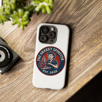 Snarky Spinster Phone Case, Quirky Phone Holder, Funny Smartphone Cover, Gift for Crafters, Humor Accessories, Custom Tech Case