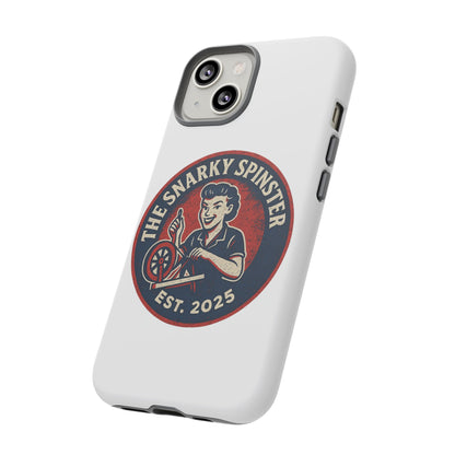 Snarky Spinster Phone Case, Quirky Phone Holder, Funny Smartphone Cover, Gift for Crafters, Humor Accessories, Custom Tech Case