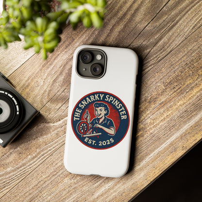 Snarky Spinster Phone Case, Quirky Phone Holder, Funny Smartphone Cover, Gift for Crafters, Humor Accessories, Custom Tech Case
