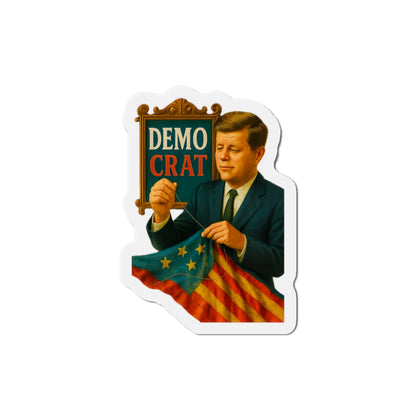 JFK Die-Cut Magnet - Fun Home Decor, Gift for Crafters, Quirky Kitchen Decor, Artsy Refrigerator Magnet, Unique Gift Idea