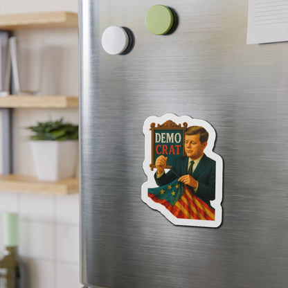 JFK Die-Cut Magnet - Fun Home Decor, Gift for Crafters, Quirky Kitchen Decor, Artsy Refrigerator Magnet, Unique Gift Idea