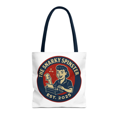 The Writer Snarky Spinster Tote Bag - Fun Grocery Bag, Gift for Feminists, Retro Style, Sustainability, Everyday Use
