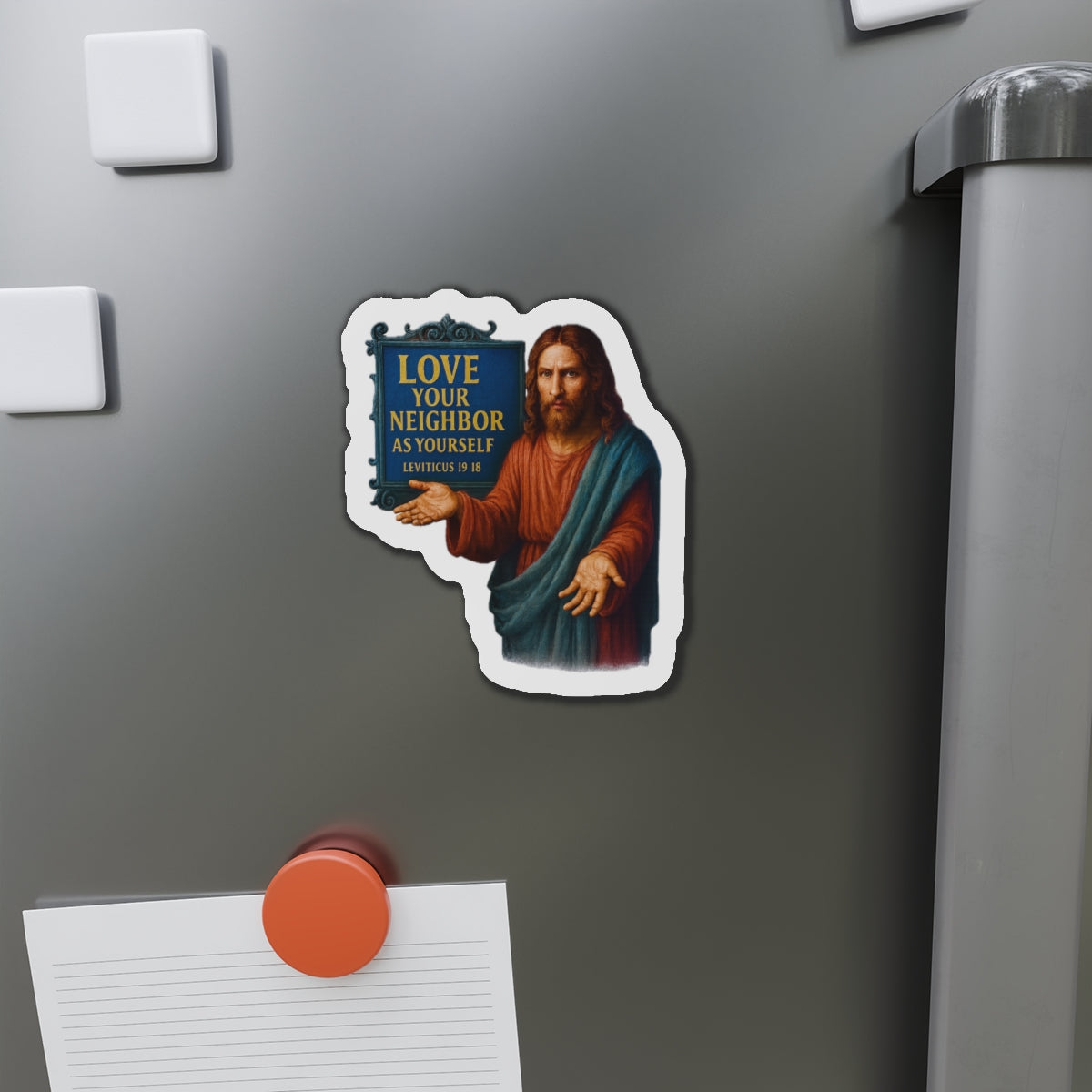 JC Die-Cut Magnet - Fun Home Decor, Gift for Crafters, Quirky Kitchen Decor, Artsy Refrigerator Magnet, Unique Gift Idea