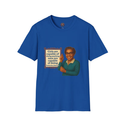 Unisex Softstyle T-Shirt - Katherine Johnson, Inspirational Tee, Gift for Activists, Comfortable Everyday Wear, Perfect for Celebrations