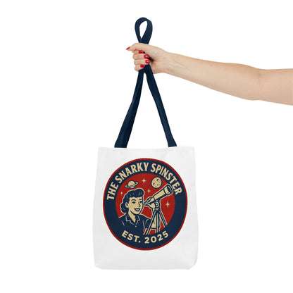 Copy of Patriotic Snarky Spinster Tote Bag - Fun Grocery Bag, Gift for Feminists, Retro Style, Sustainability, Everyday Use