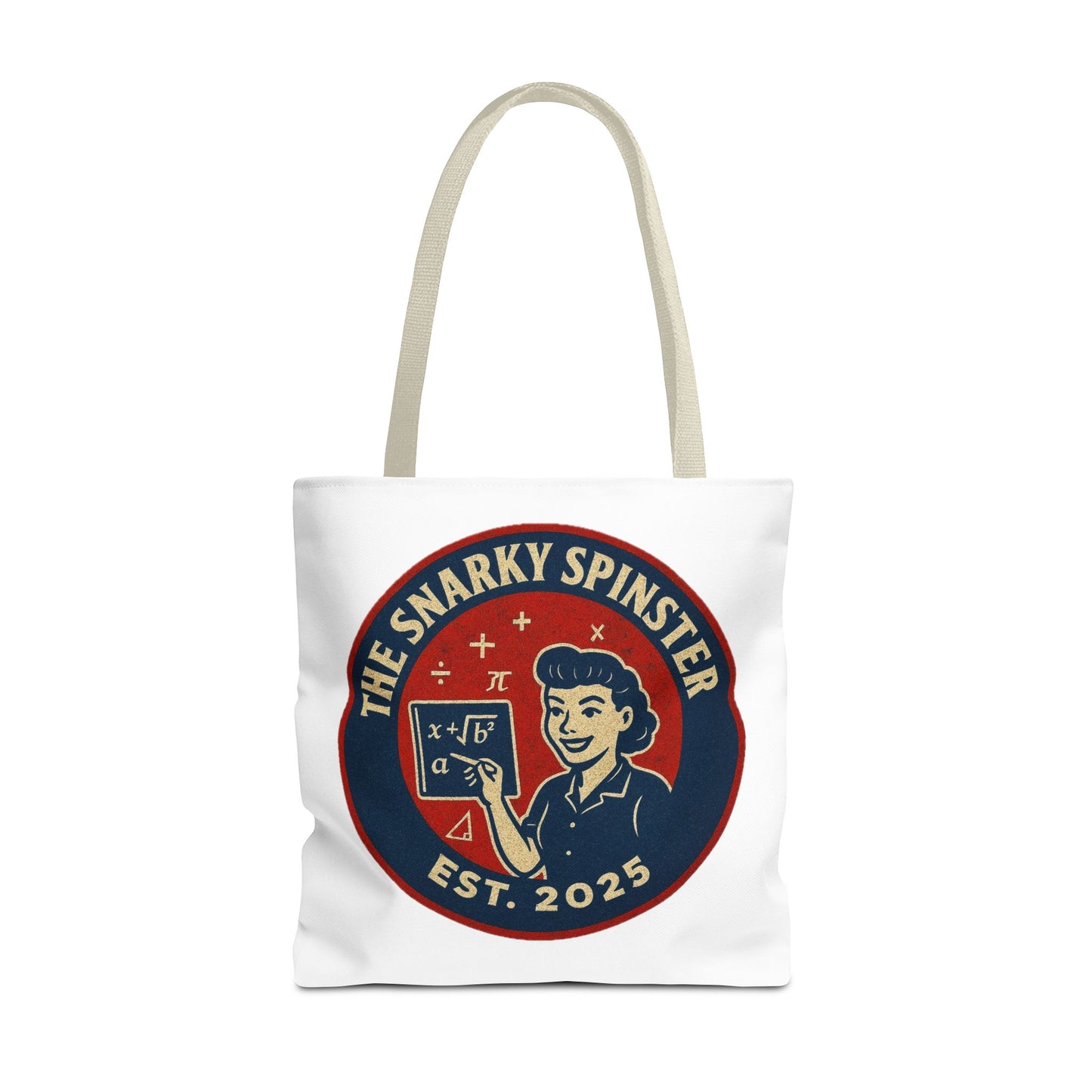 Mathematician Tote Bag - The Snarky Spinster, Book Lover Gift, Funny Library Bag, Reading Accessory, Literary Pun Design, Gifts for Readers