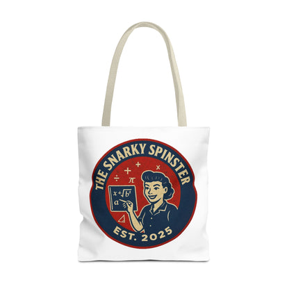 Mathematician Tote Bag - The Snarky Spinster, Book Lover Gift, Funny Library Bag, Reading Accessory, Literary Pun Design, Gifts for Readers