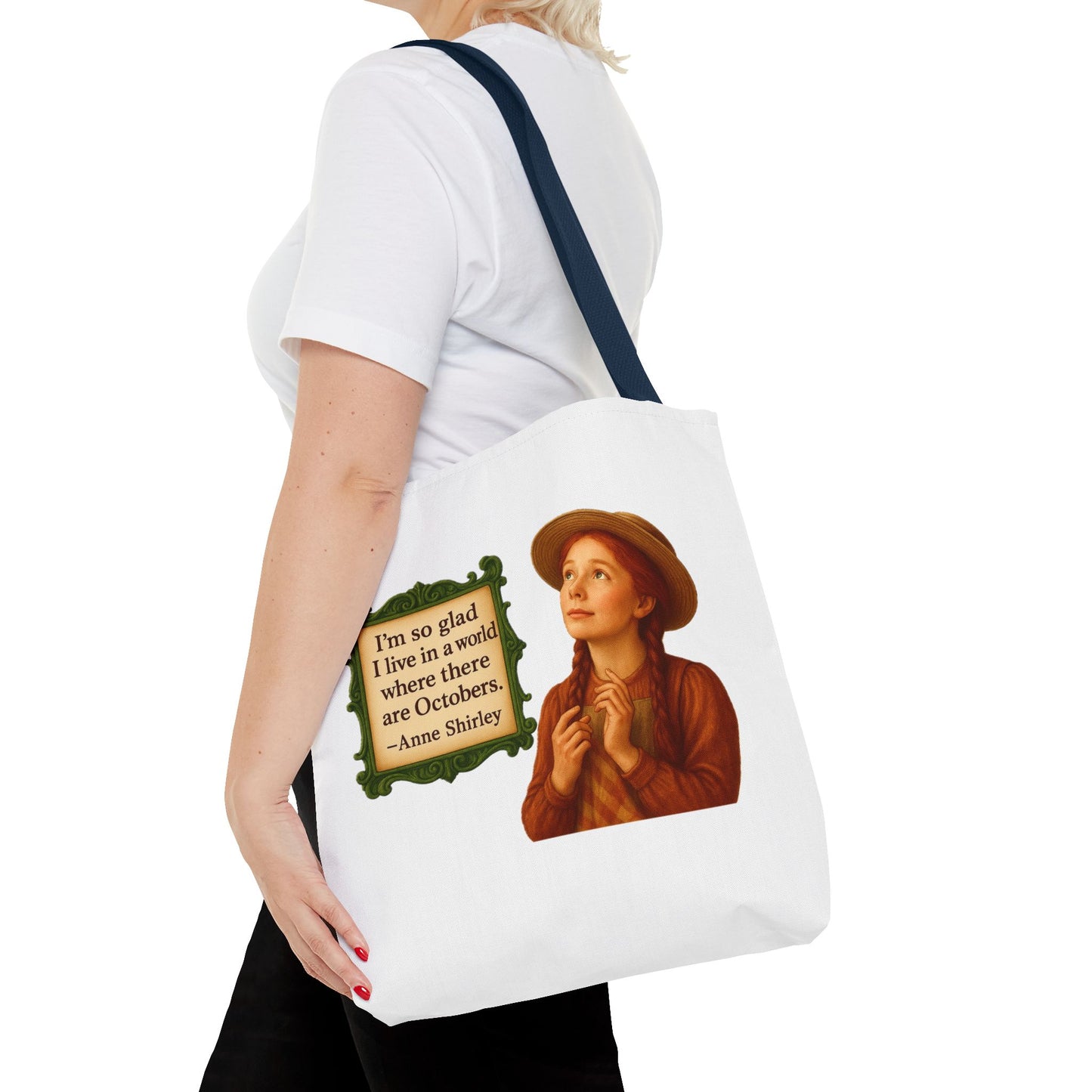 Anne Shirley Tote Bag - The Snarky Spinster, Book Lover Gift, Funny Library Bag, Reading Accessory, Literary Pun Design, Gifts for Readers