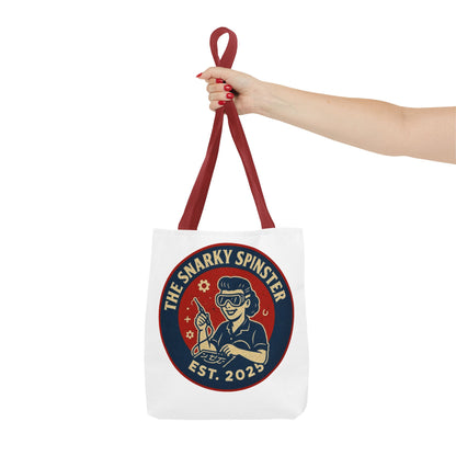 Tech Queen Snarky Spinster Tote Bag - Fun Grocery Bag, Gift for Feminists, Retro Style, Sustainability, Everyday Use