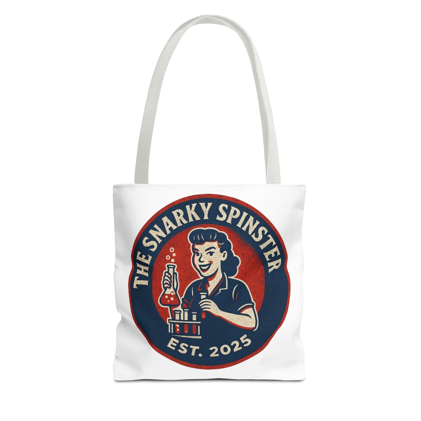 STEM Tote Bag - The Snarky Spinstee, Book Lover Gift, Funny Library Bag, Reading Accessory, Literary Pun Design, Gifts for Readers