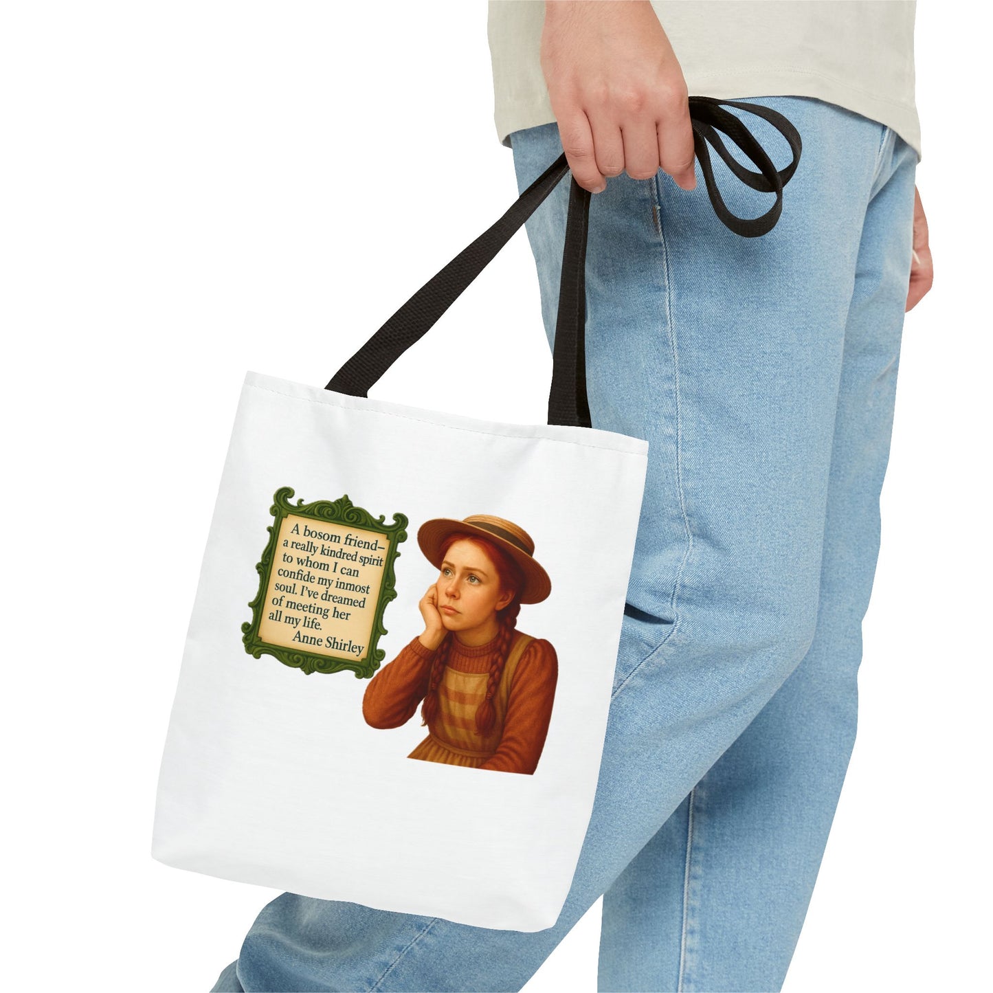 Anne Shirley Tote Bag - The Snarky Spinster, Book Lover Gift, Funny Library Bag, Reading Accessory, Literary Pun Design, Gifts for Readers