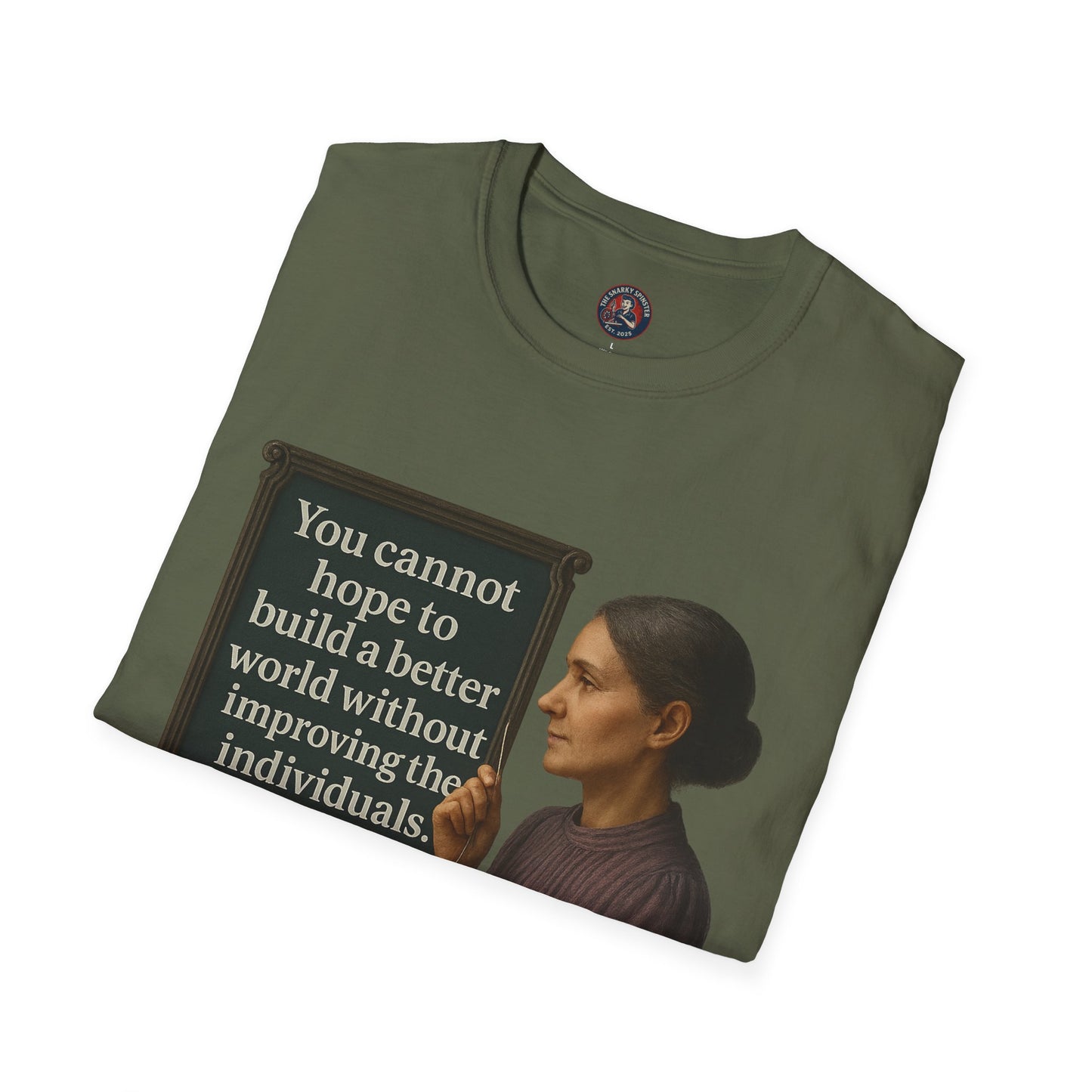 Unisex Softstyle T-Shirt - Madame Curie, Inspirational Tee, Gift for Activists, Comfortable Everyday Wear, Perfect for Celebrations