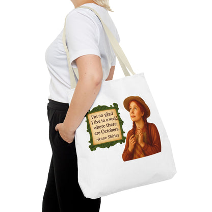 Anne Shirley Tote Bag - The Snarky Spinster, Book Lover Gift, Funny Library Bag, Reading Accessory, Literary Pun Design, Gifts for Readers