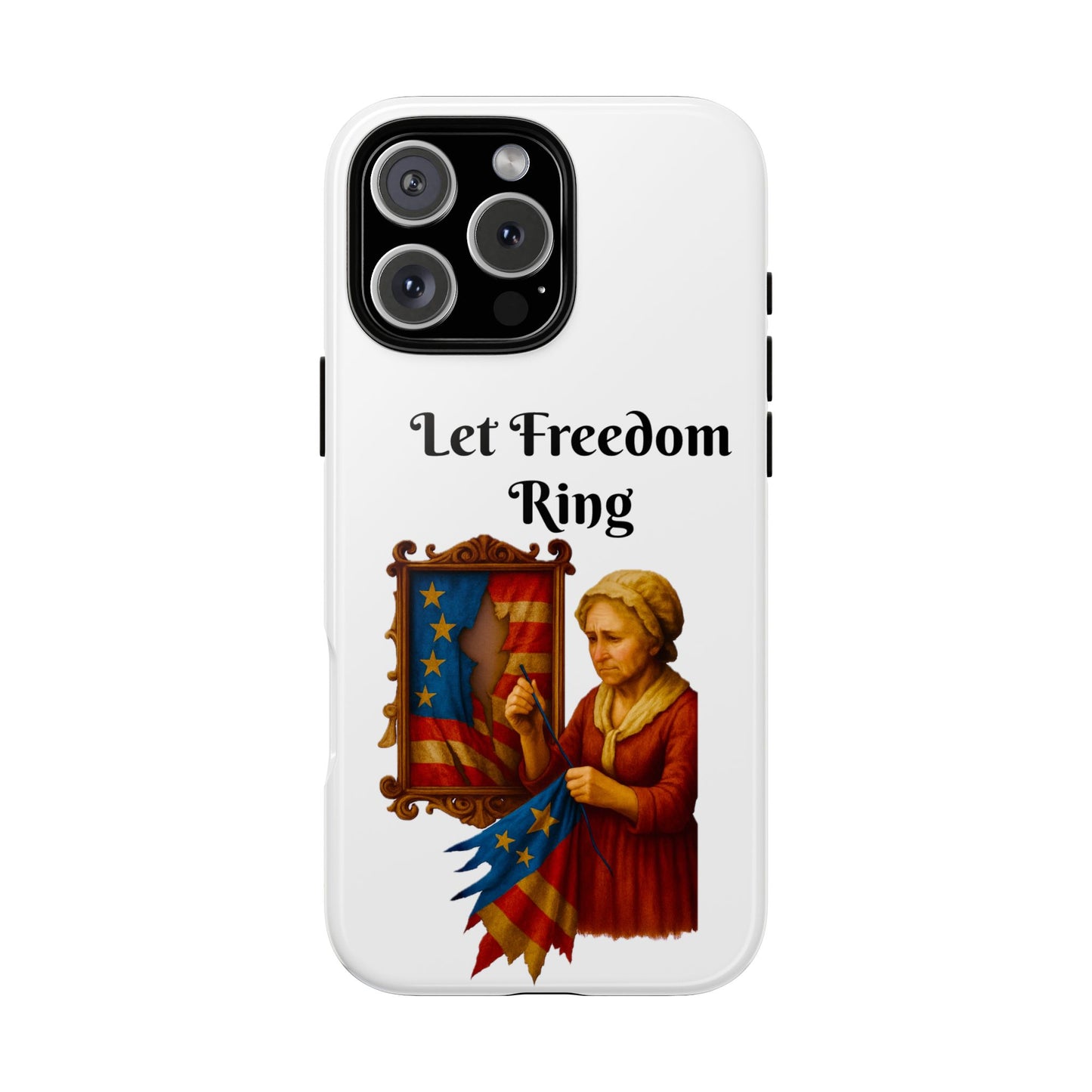 Patriotic Phone Case, Let Freedom Ring, American Pride Accessories, Gift for Veterans, 4th of July Decoration, Flag Lover's Case