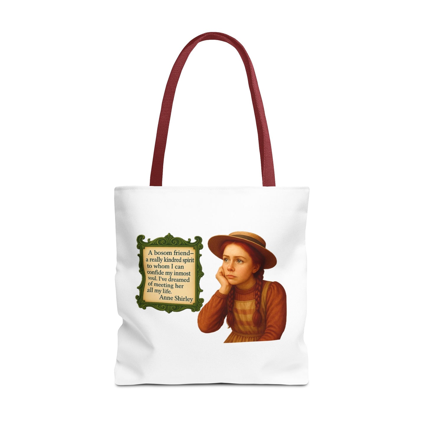 Anne Shirley Tote Bag - The Snarky Spinster, Book Lover Gift, Funny Library Bag, Reading Accessory, Literary Pun Design, Gifts for Readers