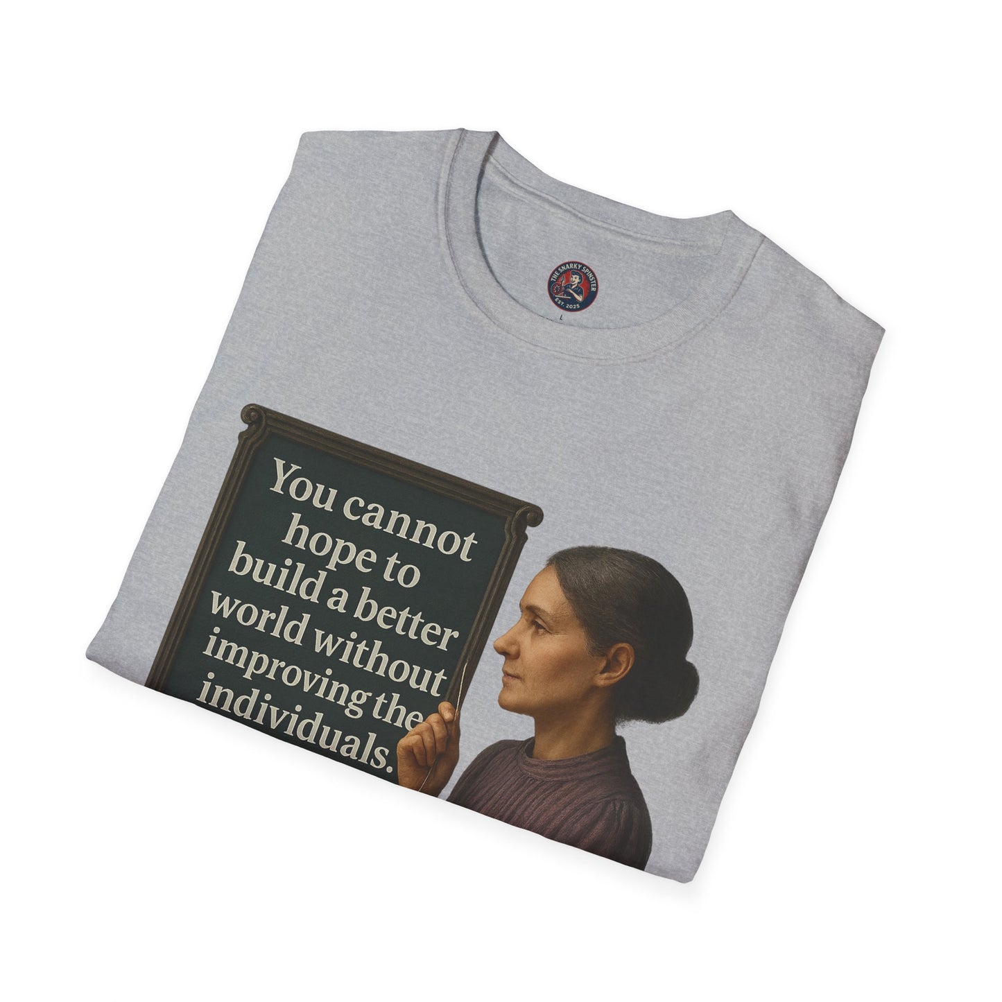 Unisex Softstyle T-Shirt - Madame Curie, Inspirational Tee, Gift for Activists, Comfortable Everyday Wear, Perfect for Celebrations