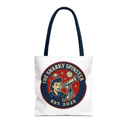 Copy of Patriotic Snarky Spinster Tote Bag - Fun Grocery Bag, Gift for Feminists, Retro Style, Sustainability, Everyday Use