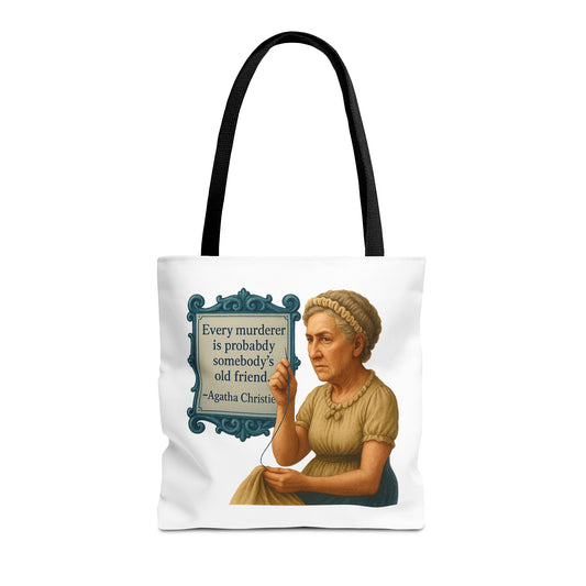Agatha Christie Tote Bag, Vintage Americana Style, Ideal for, Shopping, Travel, Eco-Friendly Bag