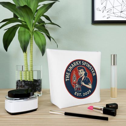 BioChem Snarky Spinster Cosmetic Bag - Fun Makeup Pouch for Artsy Women, Gift for Friends, Travel Organizer, Birthday Present, Holiday Essentials