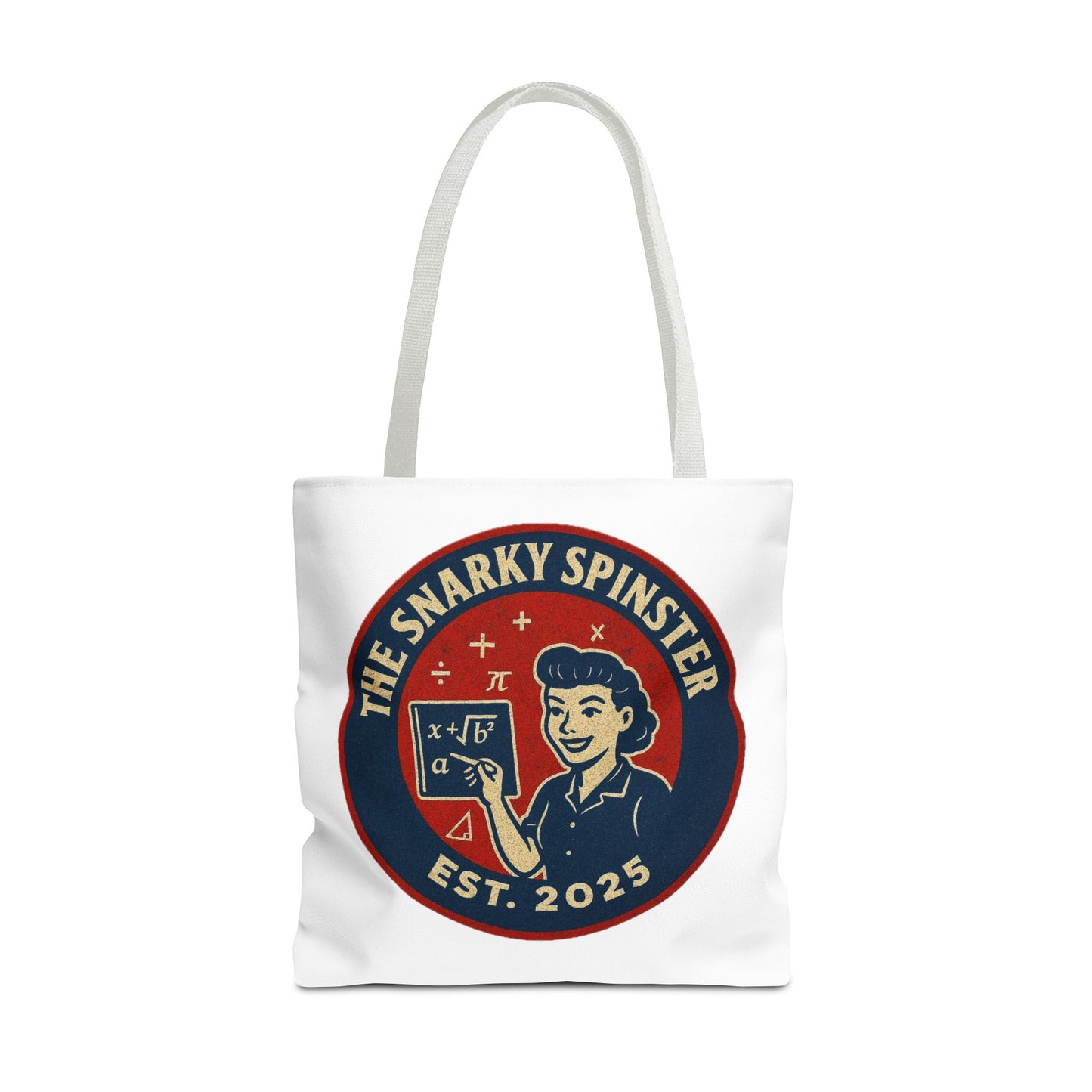 Mathematician Tote Bag - The Snarky Spinster, Book Lover Gift, Funny Library Bag, Reading Accessory, Literary Pun Design, Gifts for Readers