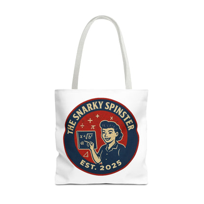 Mathematician Tote Bag - The Snarky Spinster, Book Lover Gift, Funny Library Bag, Reading Accessory, Literary Pun Design, Gifts for Readers