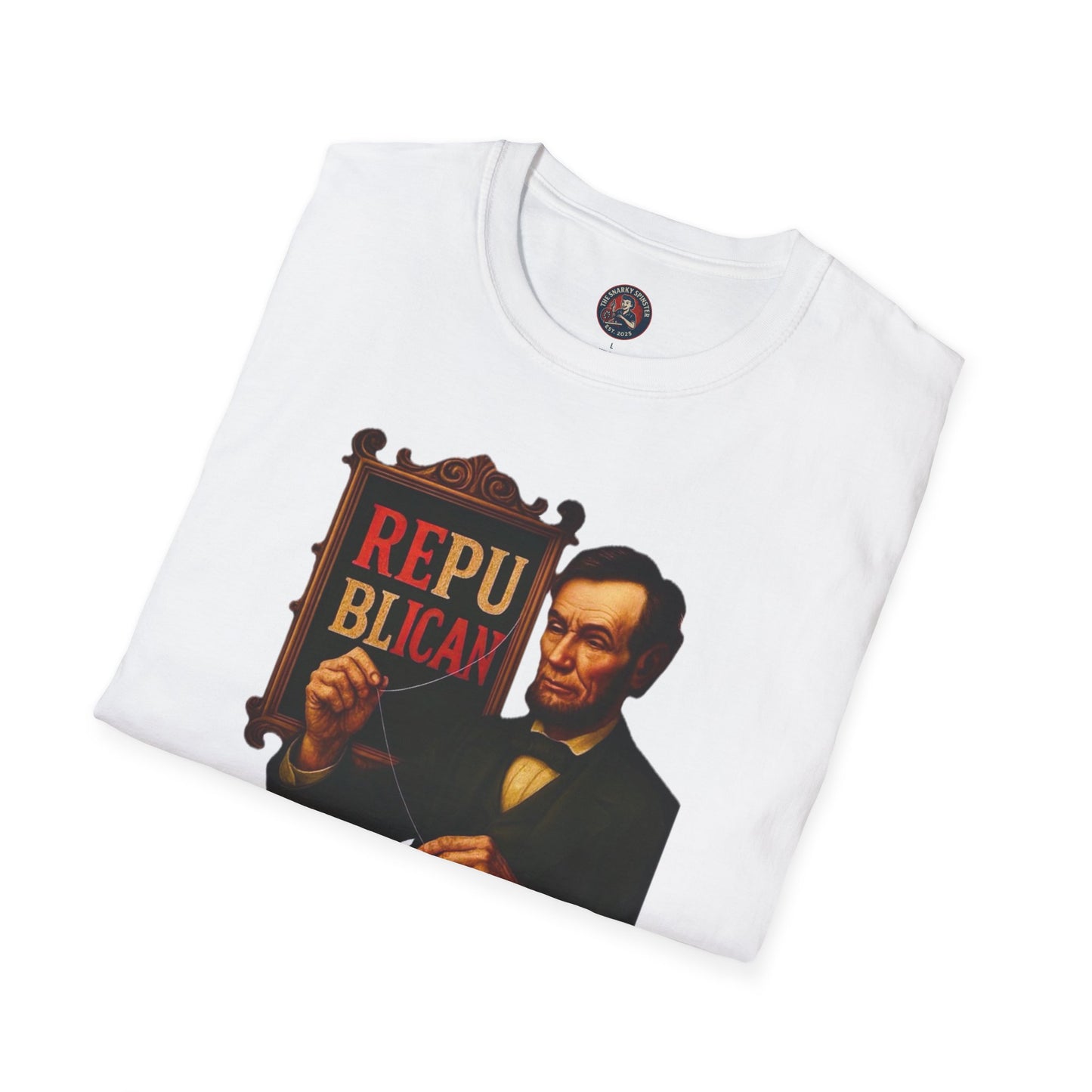 Unisex Softstyle T-Shirt - Lincoln, Inspirational Tee, Gift for Activists, Comfortable Everyday Wear, Perfect for Celebrations