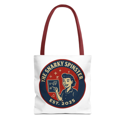 Mathematician Tote Bag - The Snarky Spinster, Book Lover Gift, Funny Library Bag, Reading Accessory, Literary Pun Design, Gifts for Readers