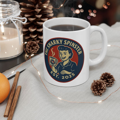 Ceramic Coffee Mug, Snarky Humor Mug, Gift for Coffee Lovers, Retro Design Mug, Great for Birthdays, Home or Office Decor