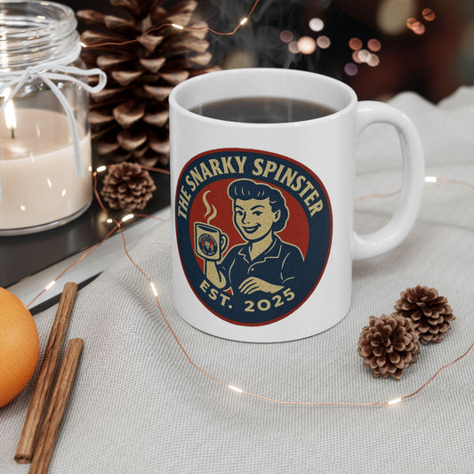 Ceramic Coffee Mug, Snarky Humor Mug, Gift for Coffee Lovers, Retro Design Mug, Great for Birthdays, Home or Office Decor