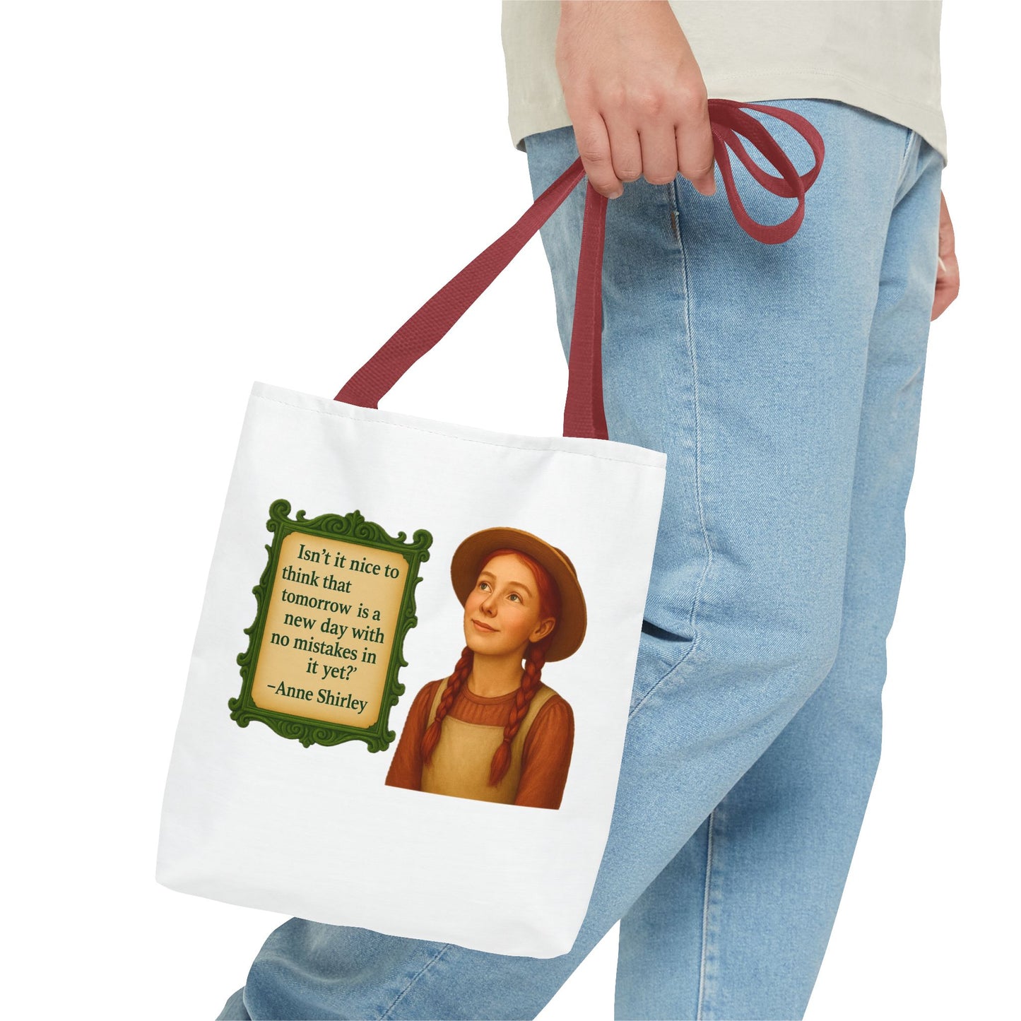 Anne Shirley Tote Bag - The Snarky Spinster, Book Lover Gift, Funny Library Bag, Reading Accessory, Literary Pun Design, Gifts for Readers