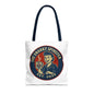 Coffee Crazed Snarky Spinster Tote Bag - Fun Grocery Bag, Gift for Feminists, Retro Style, Sustainability, Everyday Use