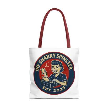 The Writer Snarky Spinster Tote Bag - Fun Grocery Bag, Gift for Feminists, Retro Style, Sustainability, Everyday Use
