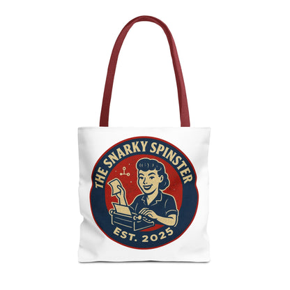 The Writer Snarky Spinster Tote Bag - Fun Grocery Bag, Gift for Feminists, Retro Style, Sustainability, Everyday Use