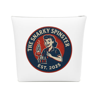 BioChem Snarky Spinster Cosmetic Bag - Fun Makeup Pouch for Artsy Women, Gift for Friends, Travel Organizer, Birthday Present, Holiday Essentials