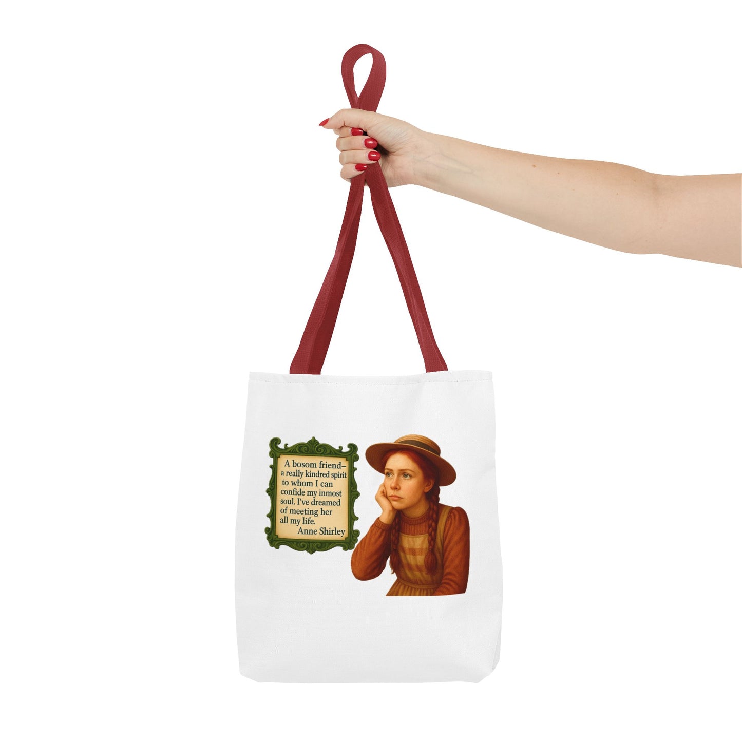 Anne Shirley Tote Bag - The Snarky Spinster, Book Lover Gift, Funny Library Bag, Reading Accessory, Literary Pun Design, Gifts for Readers