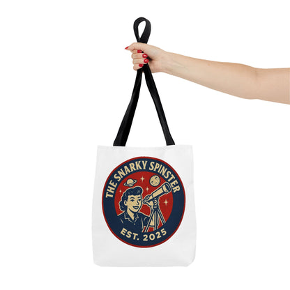 Copy of Patriotic Snarky Spinster Tote Bag - Fun Grocery Bag, Gift for Feminists, Retro Style, Sustainability, Everyday Use