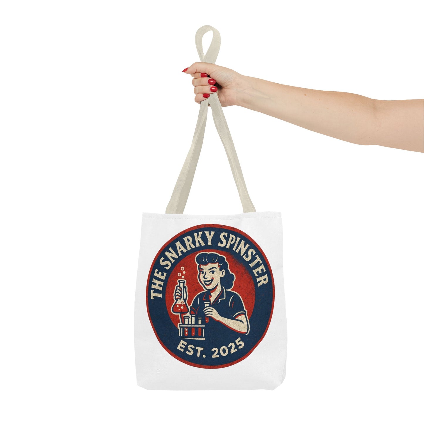 STEM Tote Bag - The Snarky Spinstee, Book Lover Gift, Funny Library Bag, Reading Accessory, Literary Pun Design, Gifts for Readers